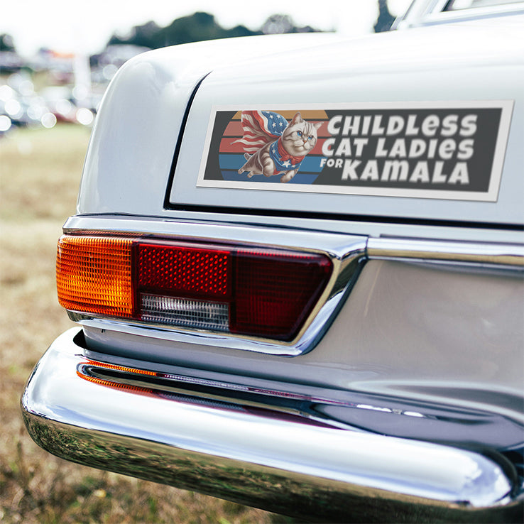 Childless Cat Ladies For Kamala Car Magnet