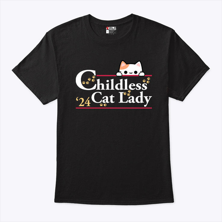 Childless Cat Lady For Kamala Harris 2024 Shirt