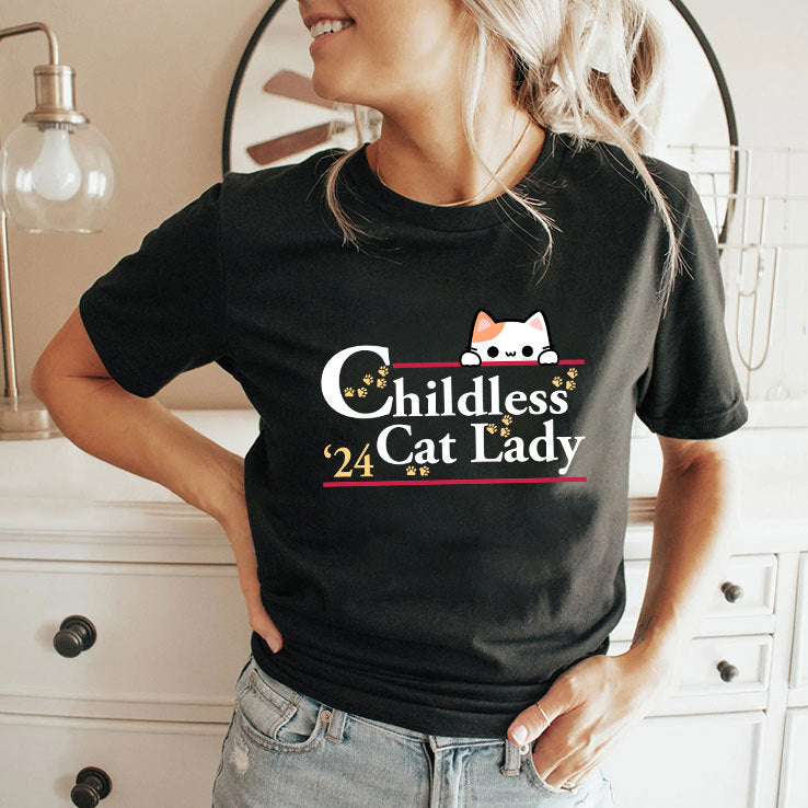 Childless Cat Lady For Kamala Harris 2024 Shirt