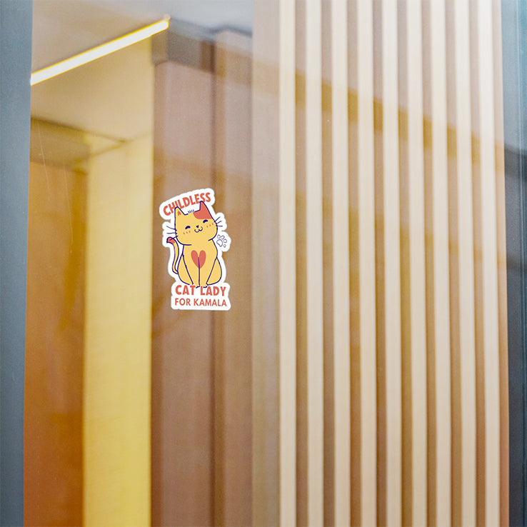 Childless Cat Lady Kamala President 2024 Sticker
