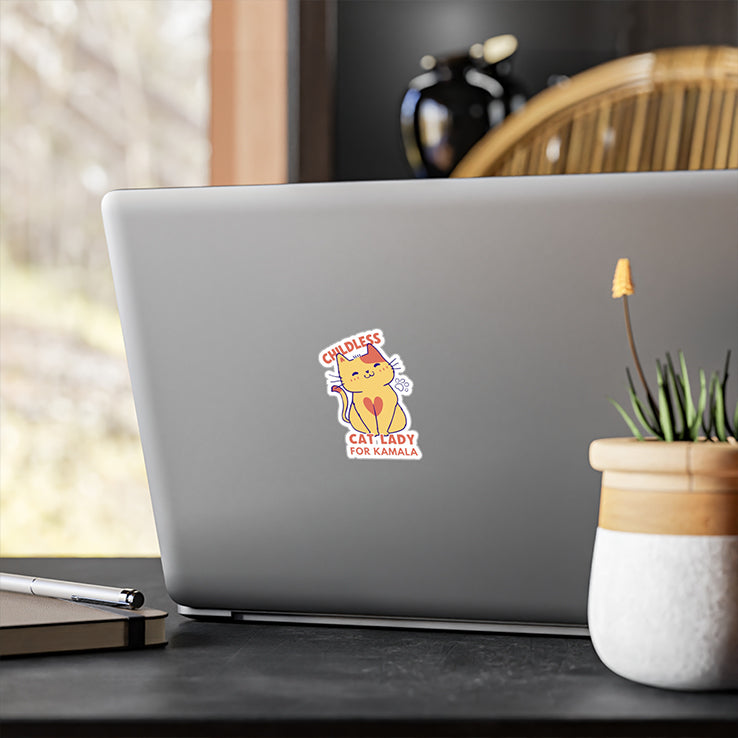 Childless Cat Lady Kamala President 2024 Sticker