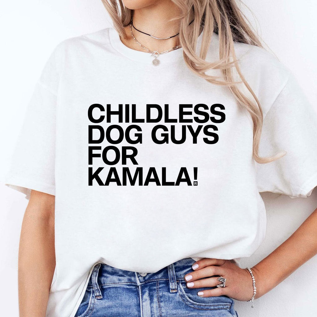 Childless Dog Guys For Kamala Harris 2024 T Shirt
