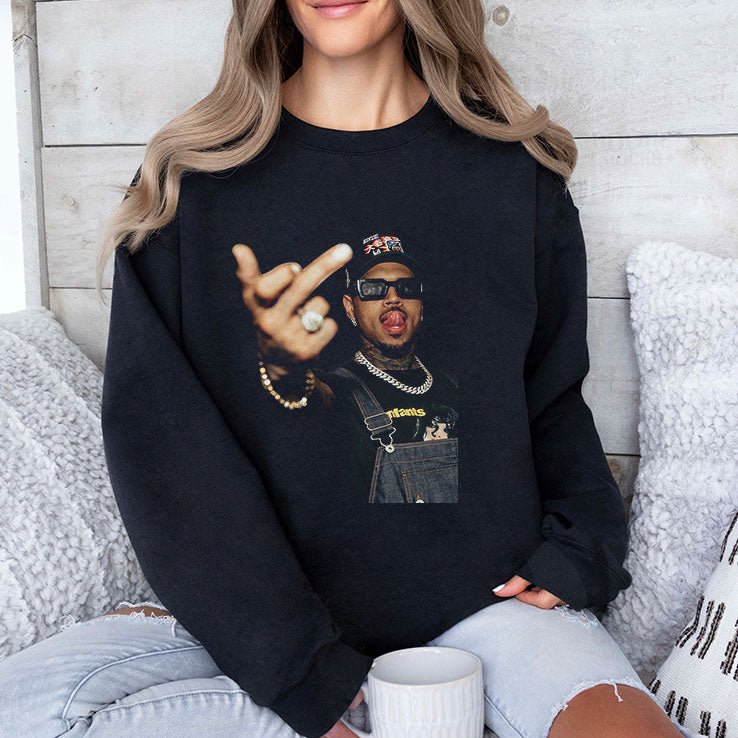 Chris Brown Middle Finger T Shirt
