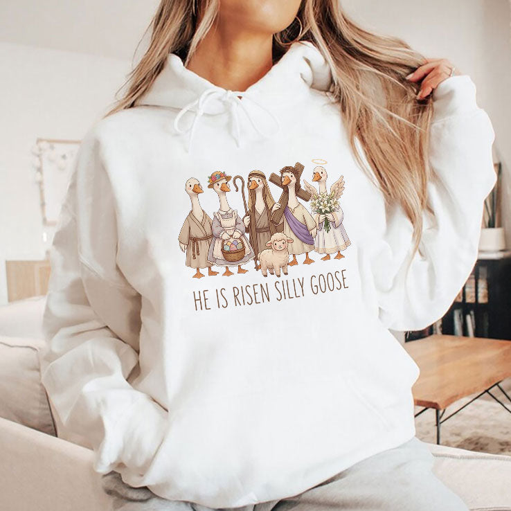 Christian Easter He Is Risen Silly Goose Shirt