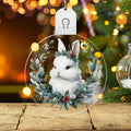 Christmas Rabbit Acrylic Led Ornament