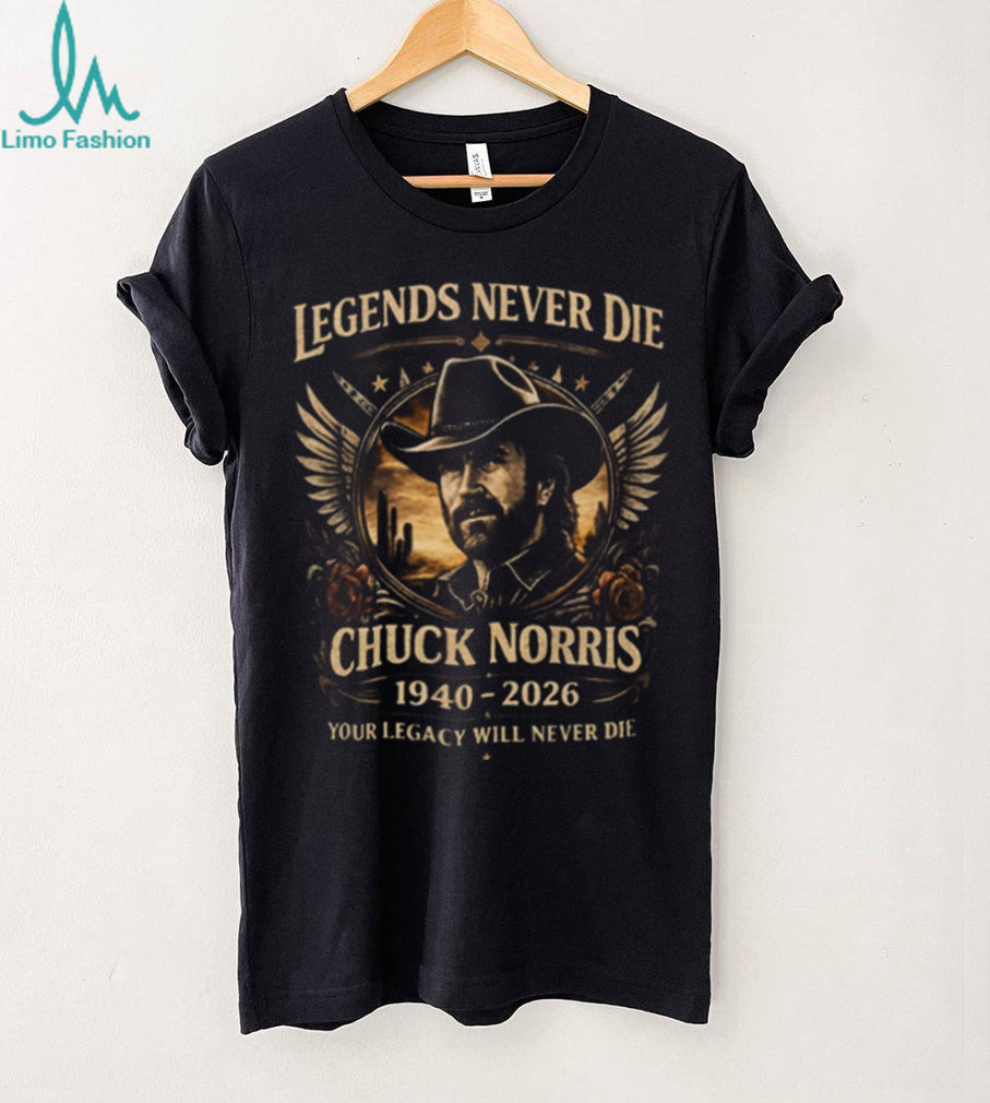 Chuck Norris Legends Never Die 1940 2026 Memorial Tribute T Shirt