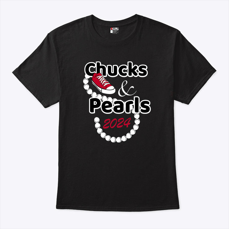Chucks And Pearls Kamala 2024 Shirt