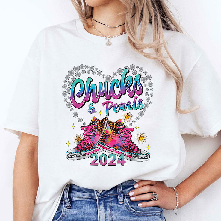 Chucks And Pearls Kamala Harris 2024 For President 47 Shirt
