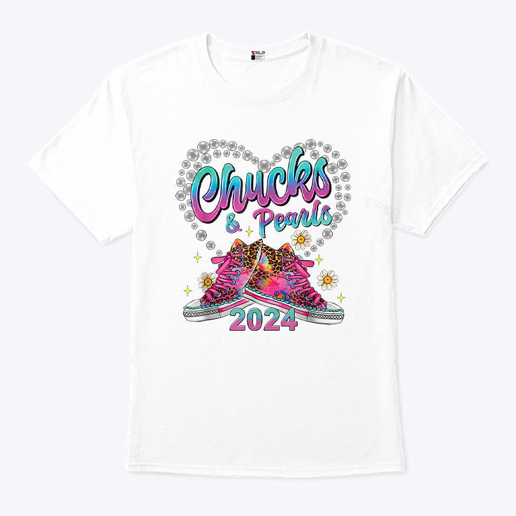 Chucks And Pearls Kamala Harris 2024 For President 47 Shirt