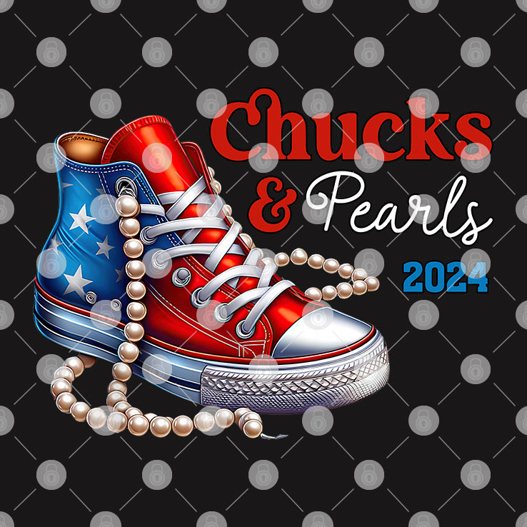 Chucks And Pearls Kamala Harris 2024 Shirt