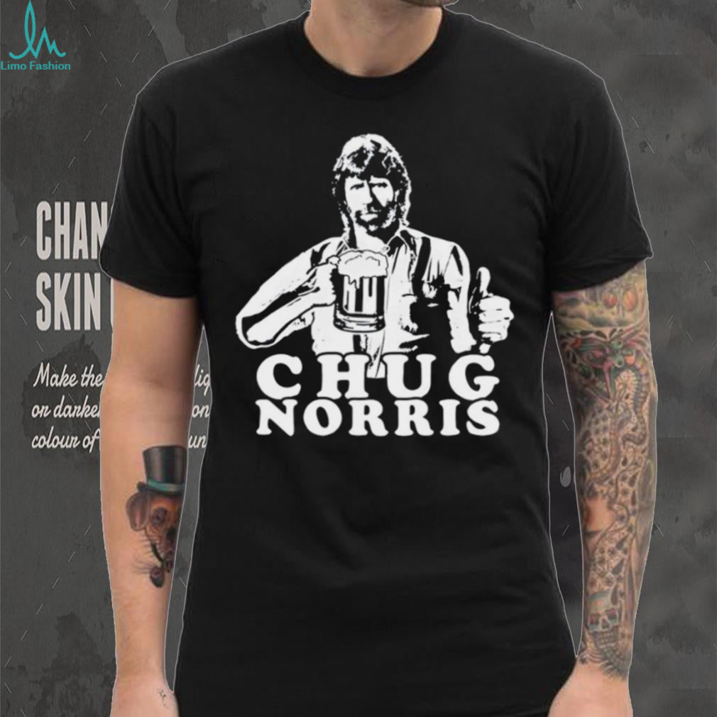 Chug Norris Funny Beer Drinking Parody Graphic T Shirt