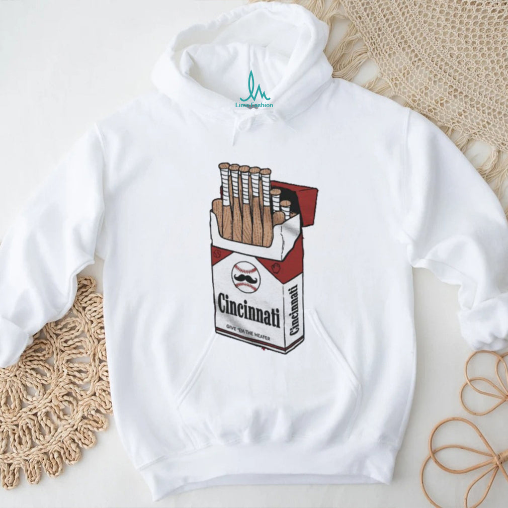 Cincinnati Baseball Bats Cigarette Pack Vintage Style T Shirt