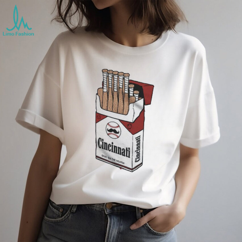 Cincinnati Baseball Bats Cigarette Pack Vintage Style T Shirt