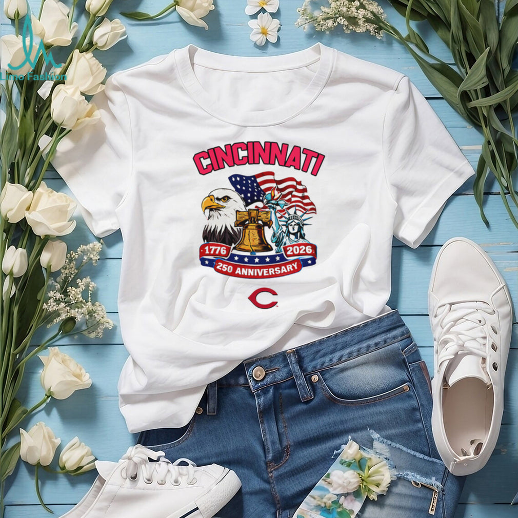 Cincinnati Reds 250th Anniversary 1776 2026 Patriotic Baseball Jersey T Shirt