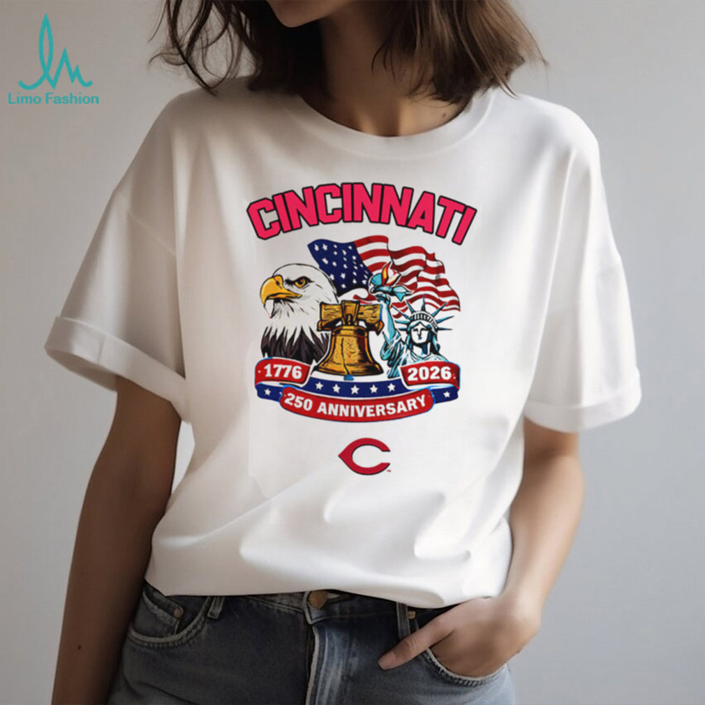 Cincinnati Reds 250th Anniversary 1776 2026 Patriotic Baseball Jersey T Shirt