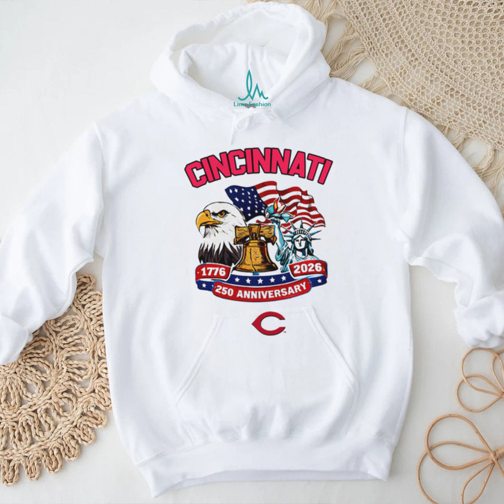 Cincinnati Reds 250th Anniversary 1776 2026 Patriotic Baseball Jersey T Shirt