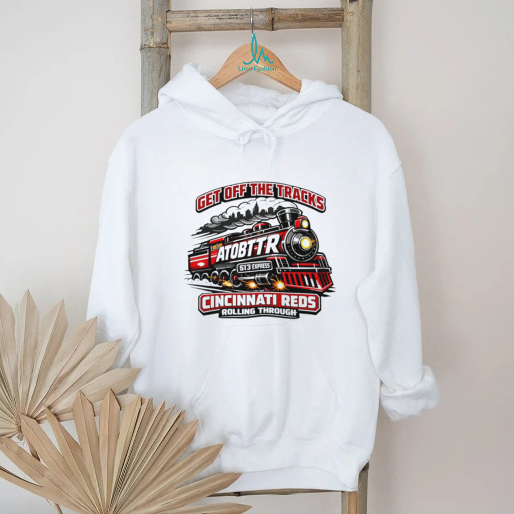 Cincinnati Reds ATOBTTR Rolling Through T Shirt 513 Express Train Design