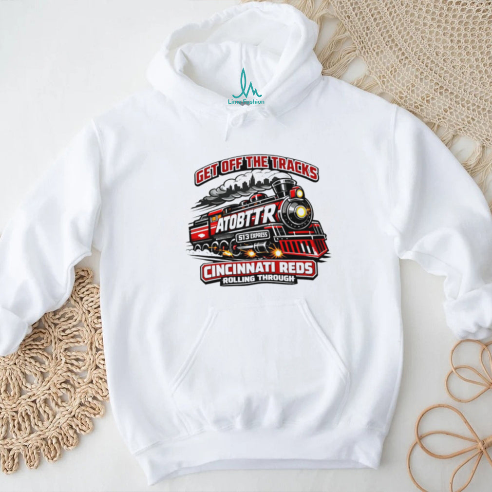 Cincinnati Reds ATOBTTR Rolling Through T Shirt 513 Express Train Design
