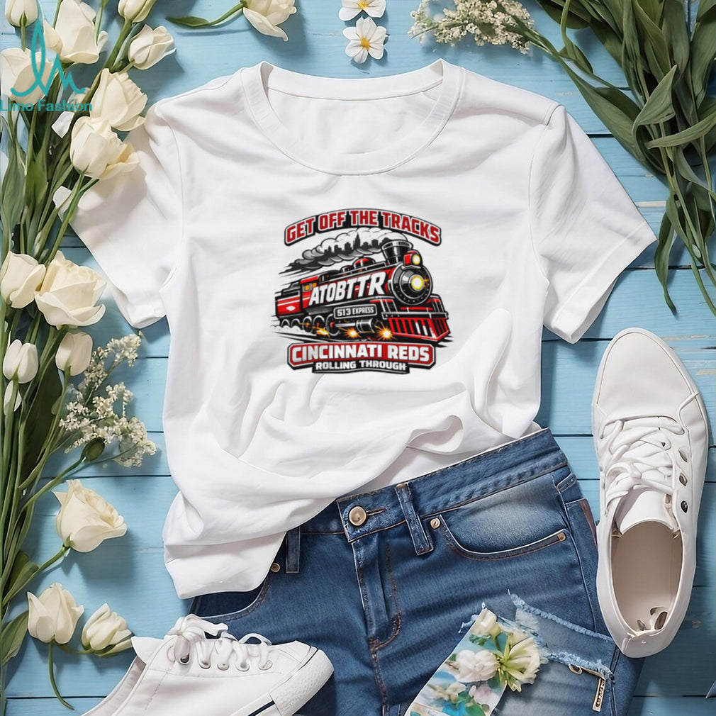Cincinnati Reds ATOBTTR Rolling Through T Shirt 513 Express Train Design