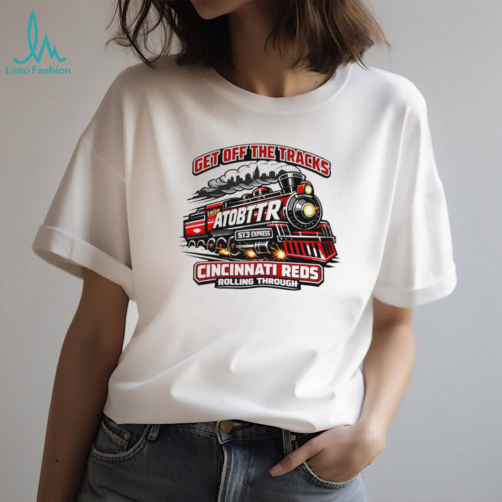 Cincinnati Reds ATOBTTR Rolling Through T Shirt 513 Express Train Design