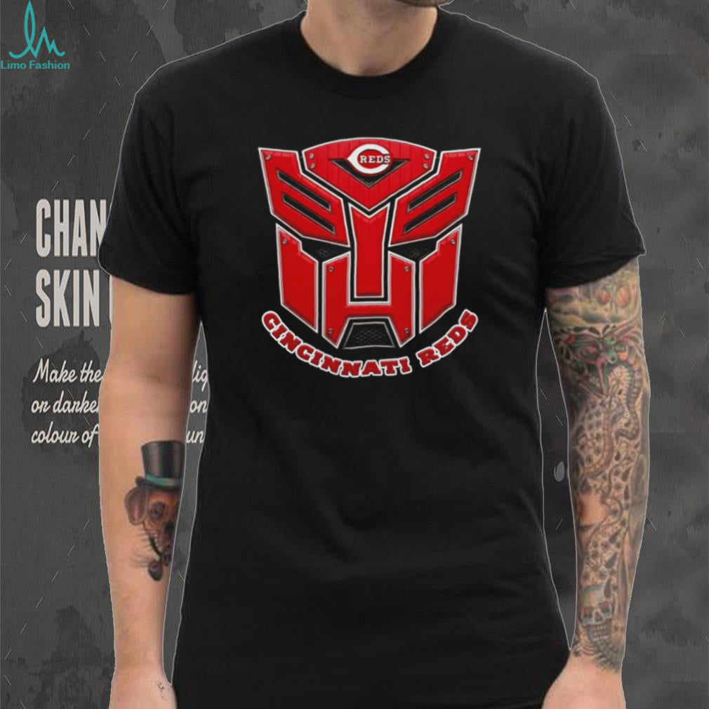 Cincinnati Reds Transformers Robot Logo Mashup T Shirt