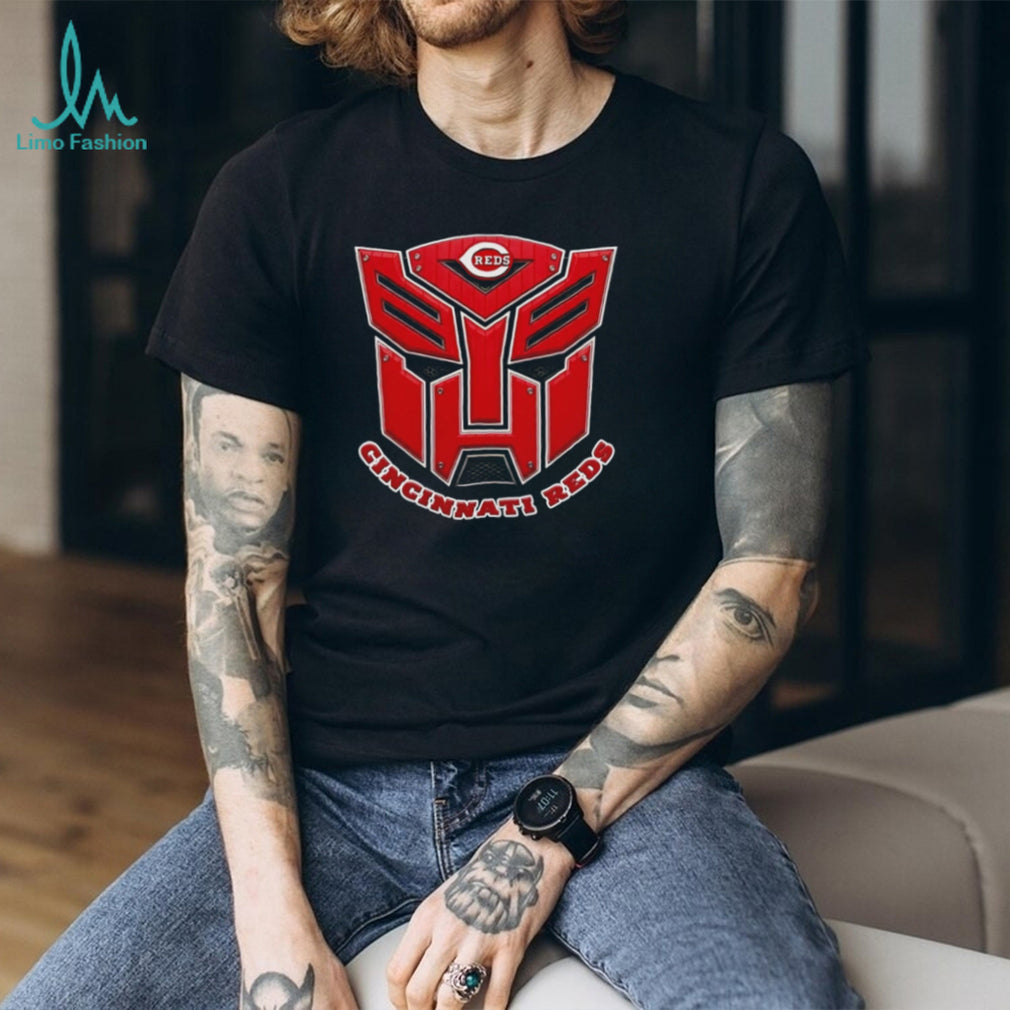Cincinnati Reds Transformers Robot Logo Mashup T Shirt