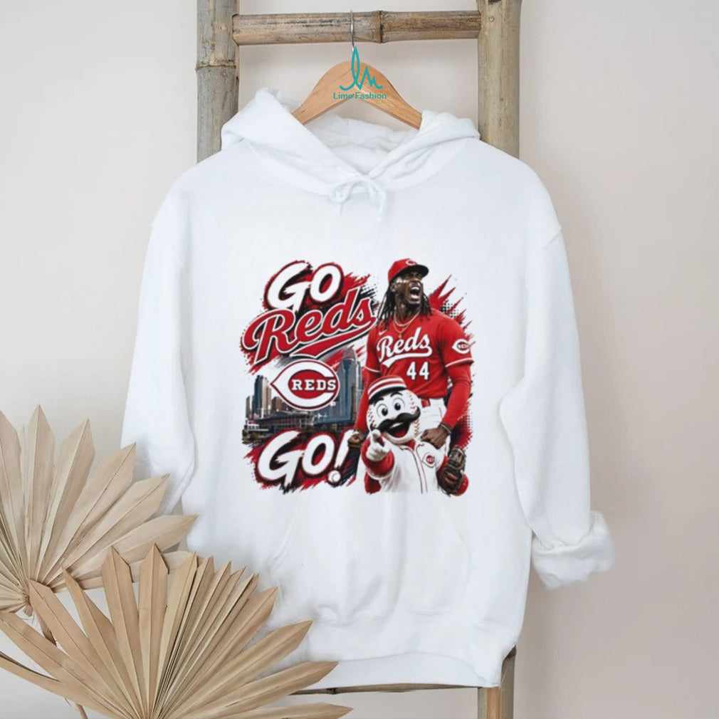 Cincinnati Reds go Reds go Elly De La Cruz and mascot shirt