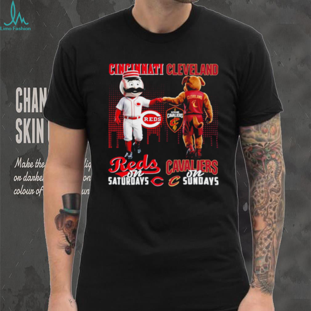 Cincinnati Reds on Saturdays Cleveland Cavaliers on Sundays Cross City T shirt