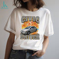 Civic driver car on flame graphic shirt