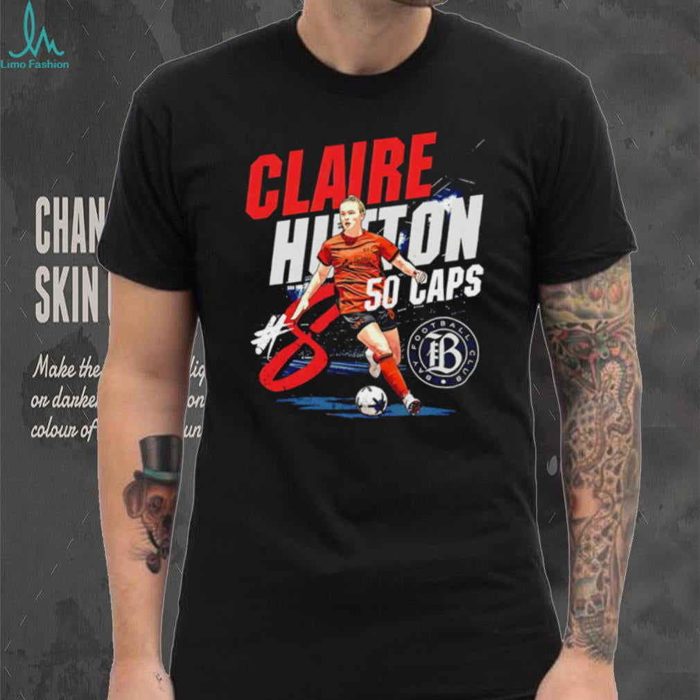 Claire Hutton Football Bay Club 50 Caps Athlete Appreciation T Shirt