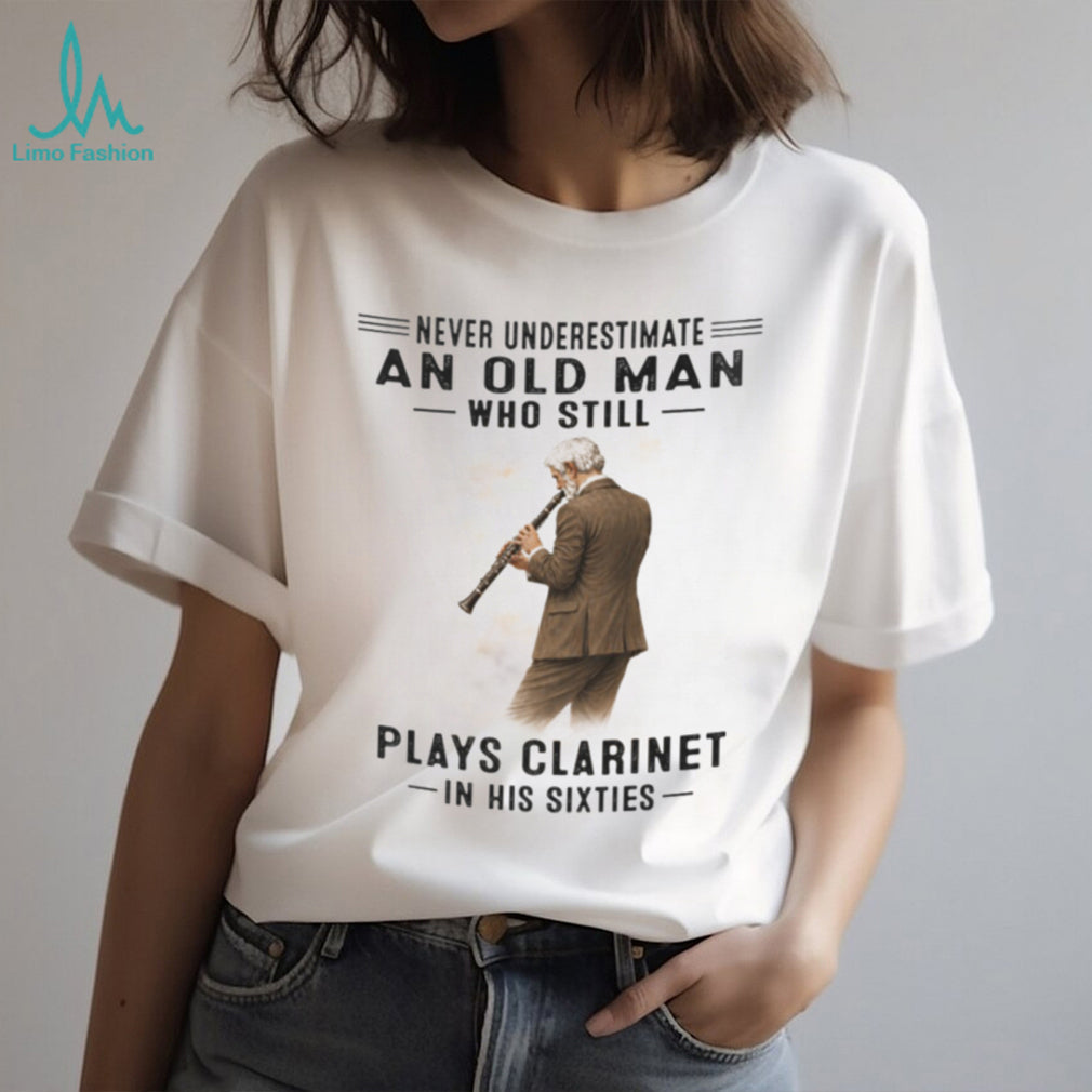 Clarinet Player Old Man Music Lover 60th Birthday Shirt