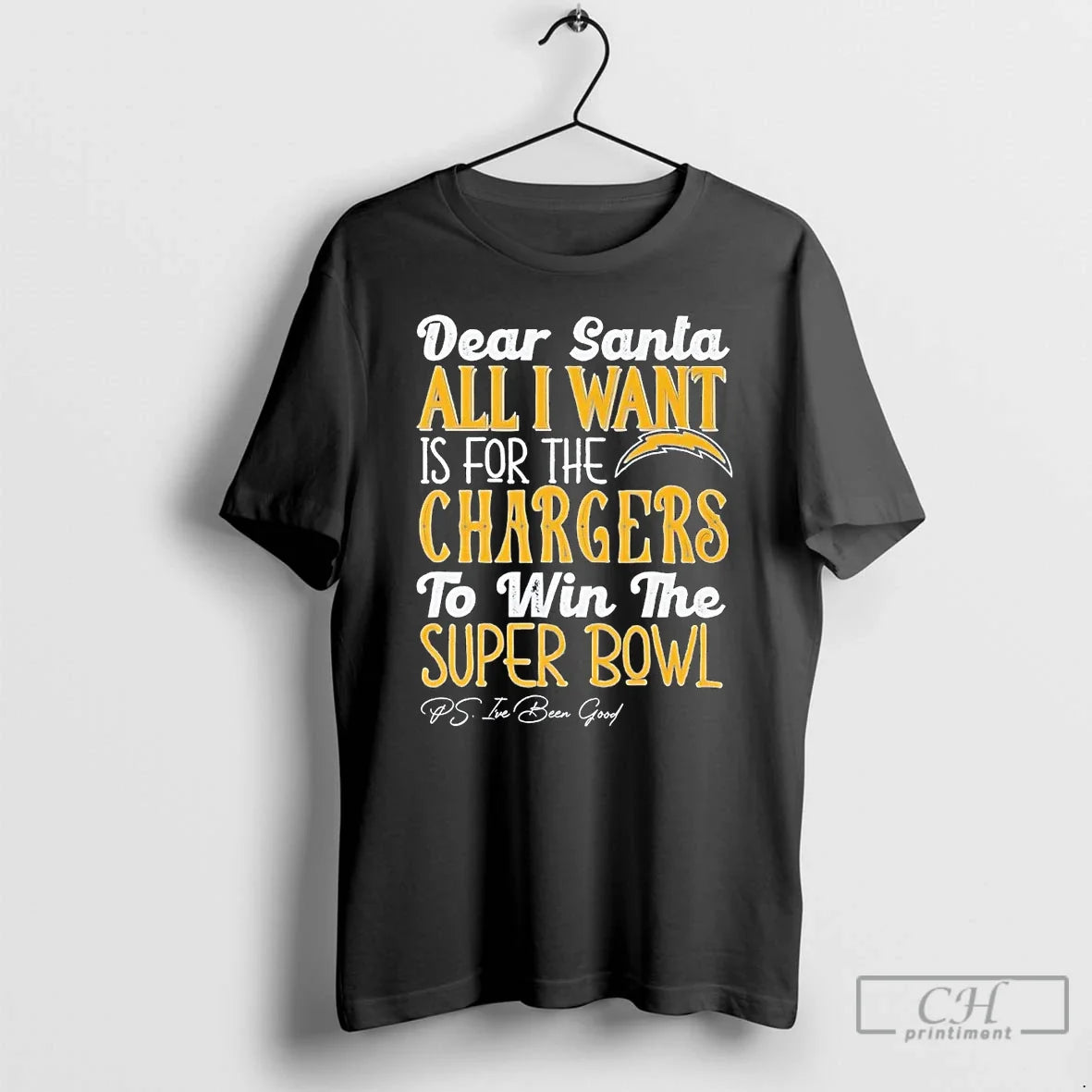 Classic Dead Santa All I Want Is Los Angeles Chargers Win T-Shirts