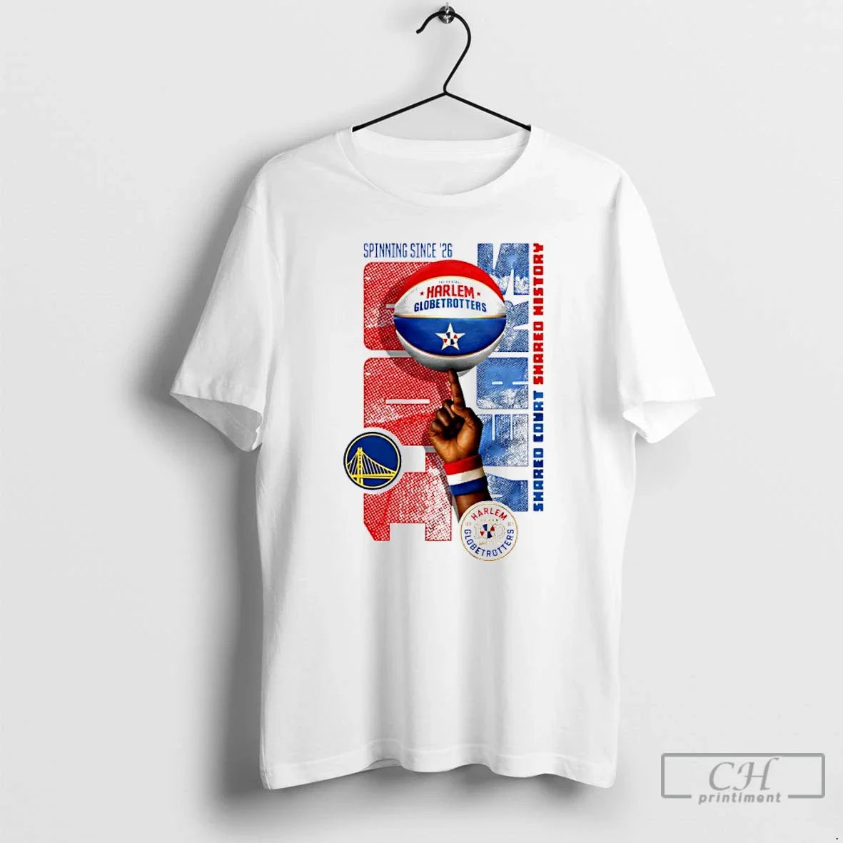 Classic Golden State Warriors X Harlem Globetrotters Spinning Since 26 T-Shirts