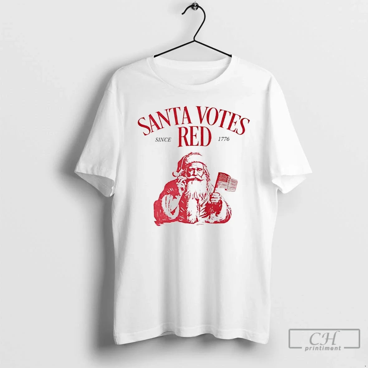 Classic Santa Votes Red Since 1776 T-Shirts