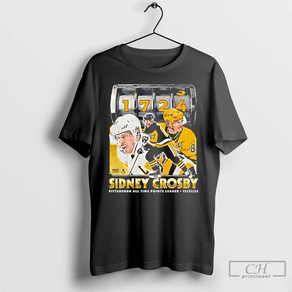Classic Sidney Crosby 87 Pittsburgh Penguins All Time Points Leader 1724 T-Shirts