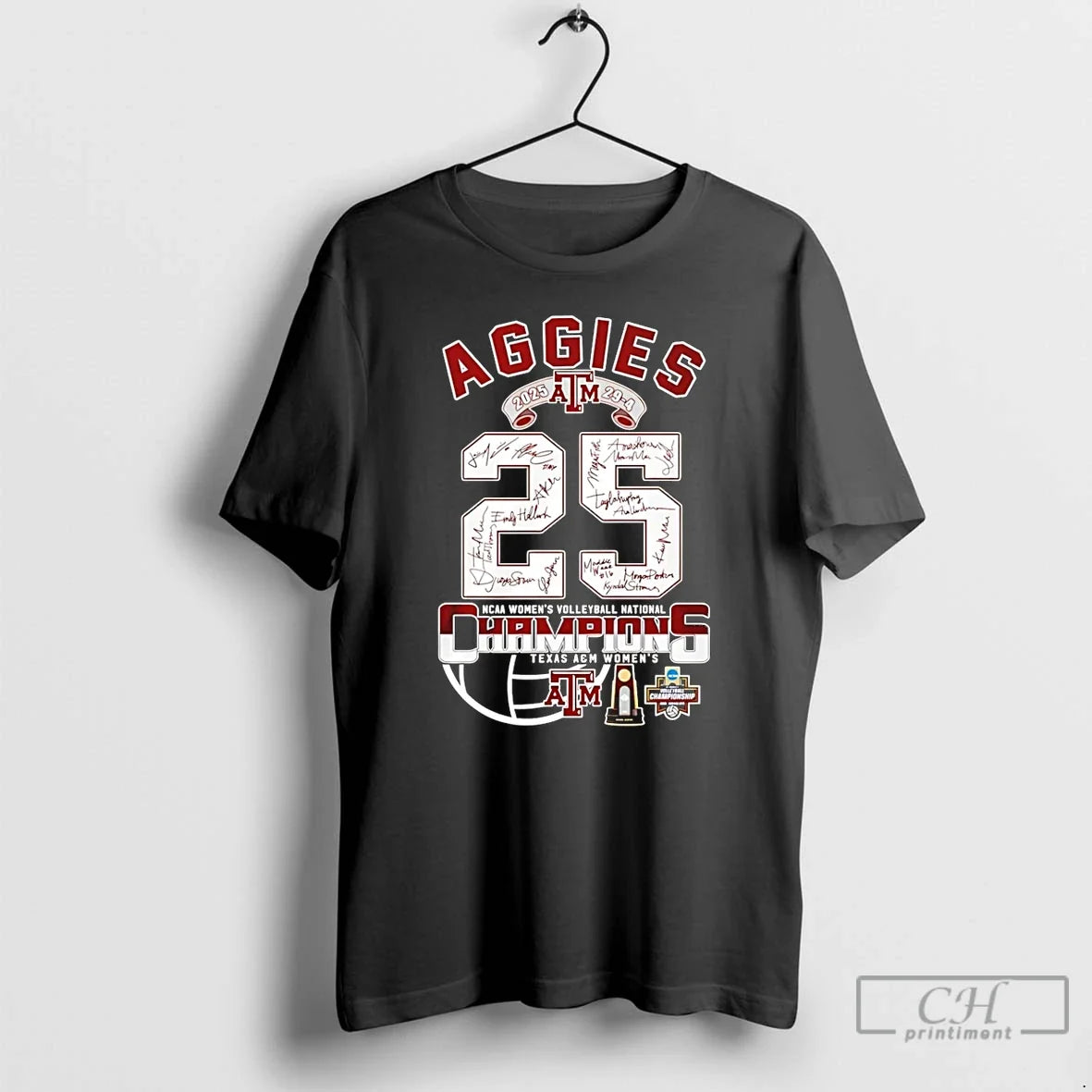 Classic Texas Am Aggies 2025 Volleyball Champions 25 T-Shirts