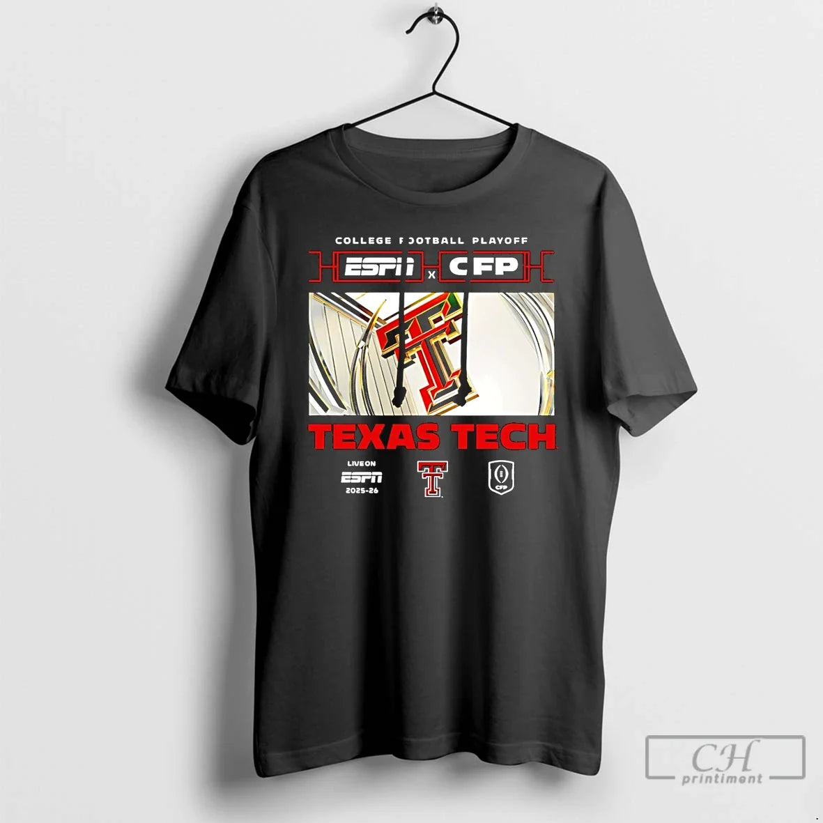 Classic Texas Tech Red Raiders 2025 26 College Football Playoff Espn Window T-Shirts