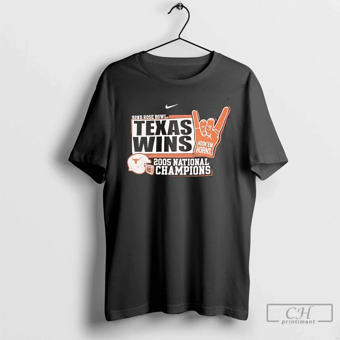 Classic Texas Wins Hook Em Horn 2025 92nd Rose Bowl National Champions T-Shirts