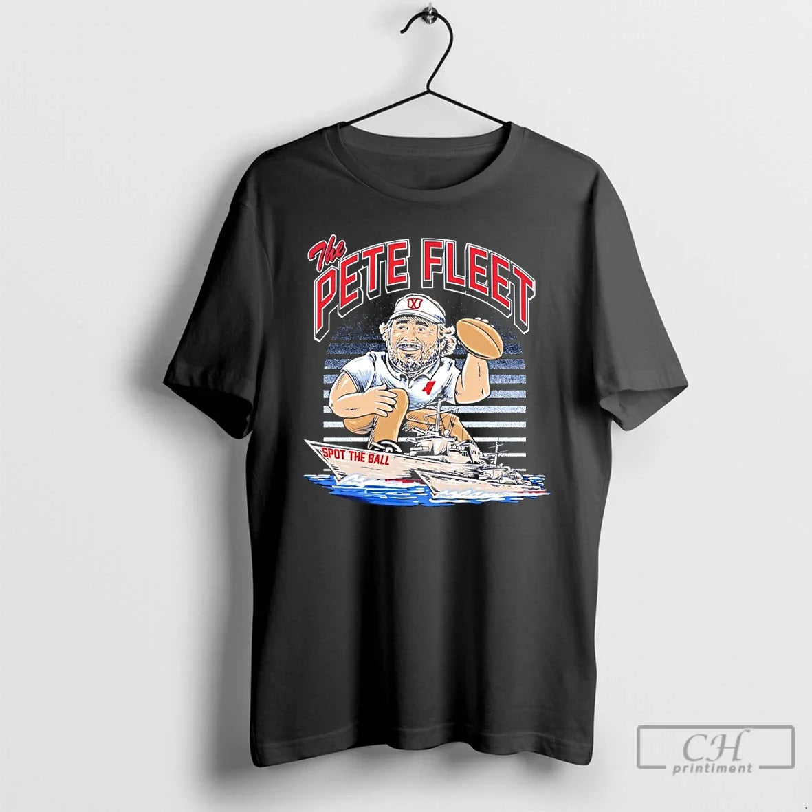Classic Pete Fleet Spot Ball Ole Pete Golding Miss Head Coach T-Shirts