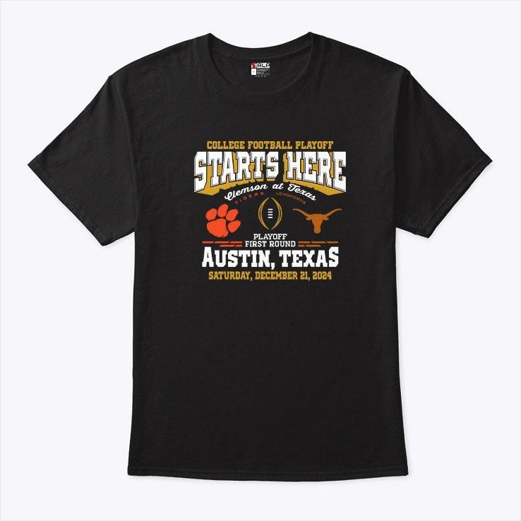 Clemson Tigers vs Texas Longhorns College Football Playoff 2024 Shirt