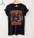 Cleveland Browns Football Team Runs In My Blood Fan Retro Vintage Men Shirt