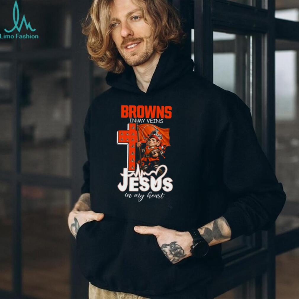 Cleveland Browns In My Veins Jesus In My Heart Christian Fan Coffee T Shirt