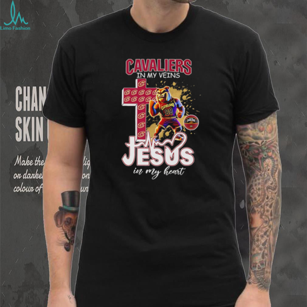 Cleveland Cavaliers Basketball Jesus in My Heart Christian NBA Fan T Shirt