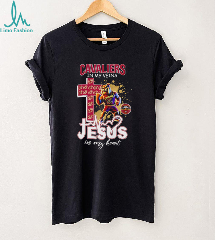 Cleveland Cavaliers Basketball Jesus in My Heart Christian NBA Fan T Shirt
