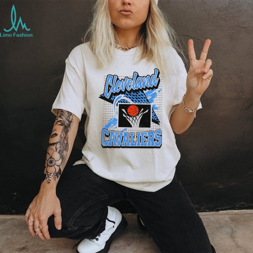 Cleveland Cavaliers Retro 90s Basketball Geometric Grid T Shirt