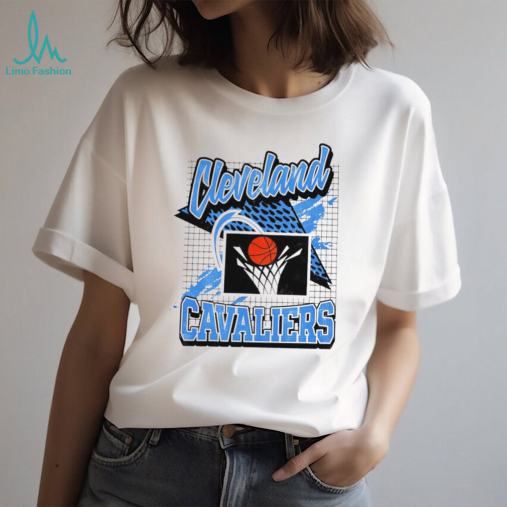 Cleveland Cavaliers Retro 90s Basketball Geometric Grid T Shirt