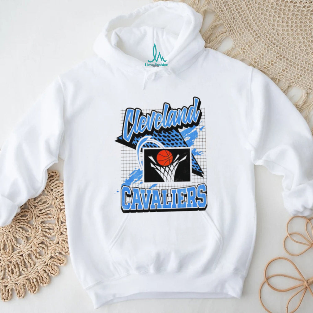 Cleveland Cavaliers Retro 90s Basketball Geometric Grid T Shirt