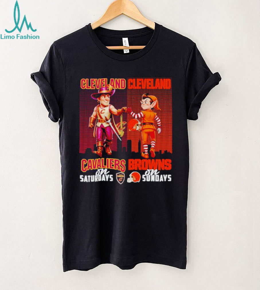 Cleveland Cavaliers on Saturdays Cleveland Browns on Sundays Dual Fan T Shirt
