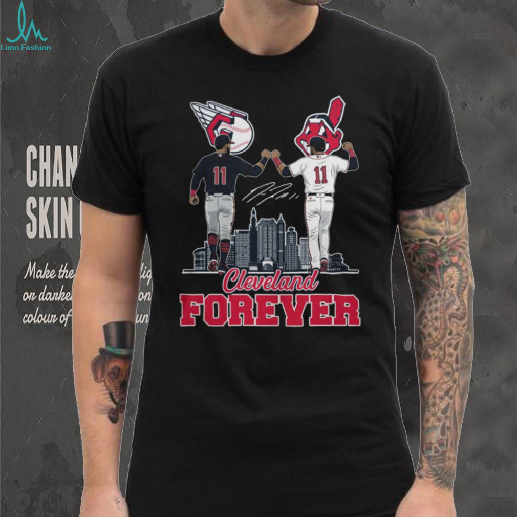 Cleveland Forever Baseball Guardians & Indians Heritage Skyline T Shirt