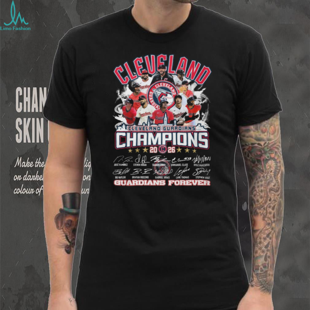 Cleveland Guardians 2026 Champions Forever Team Player Signatures T Shirt